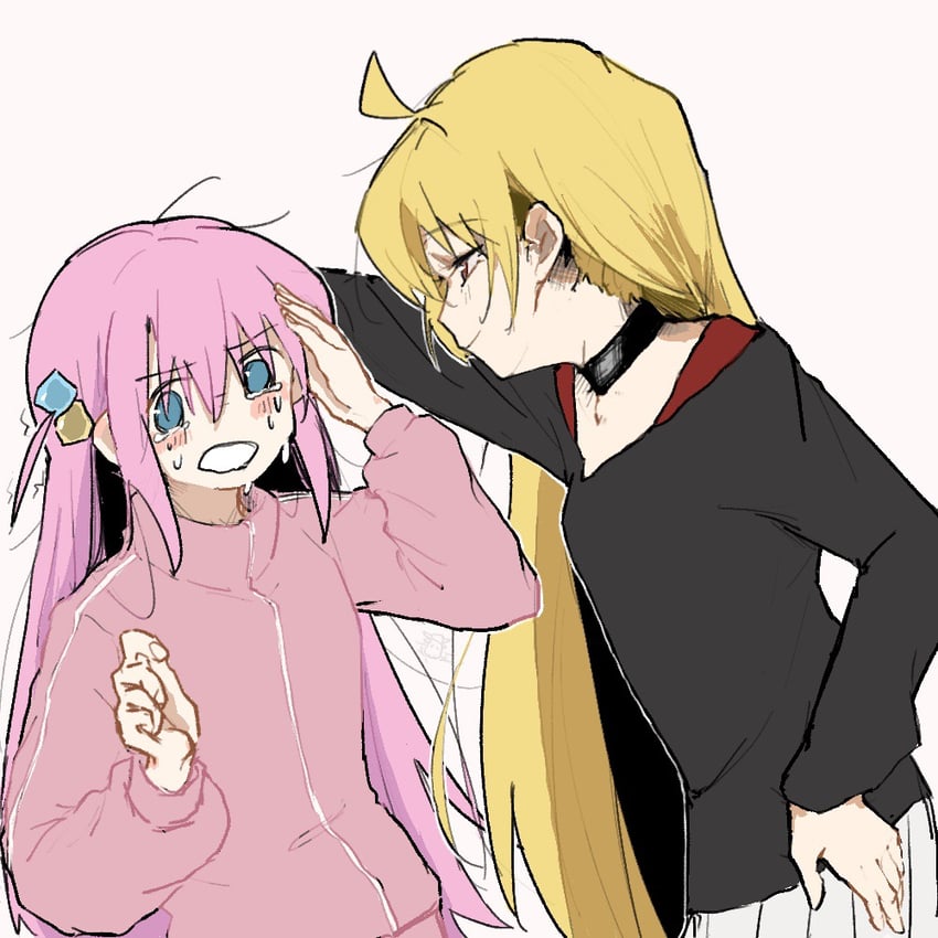 gotoh hitori and ijichi seika (bocchi the rock!) drawn by hanemi