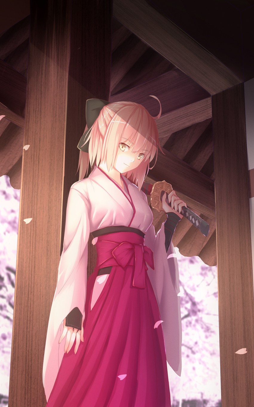 okita souji (fate and 1 more) drawn by bakanoe