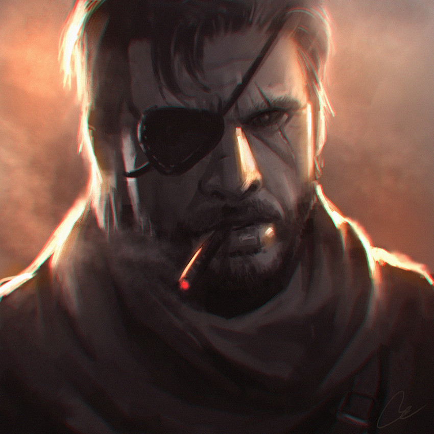 venom snake (metal gear and 1 more) drawn by chaosringen