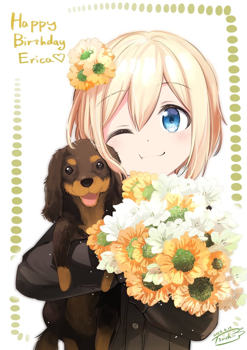 erica hartmann (world witches series and 1 more) drawn by tsuchii_(ramakifrau)