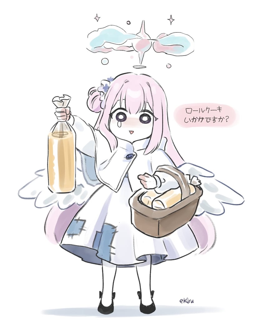 mika and little match girl (blue archive and 1 more) drawn by ekoru