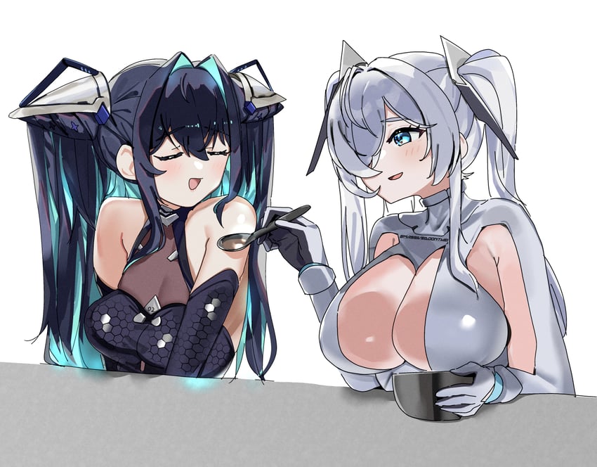 cinderella and little mermaid (goddess of victory: nikke) drawn by mashibon