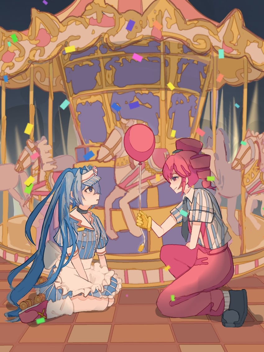 hatsune miku and kasane teto (vocaloid and 3 more) drawn by mumesan2