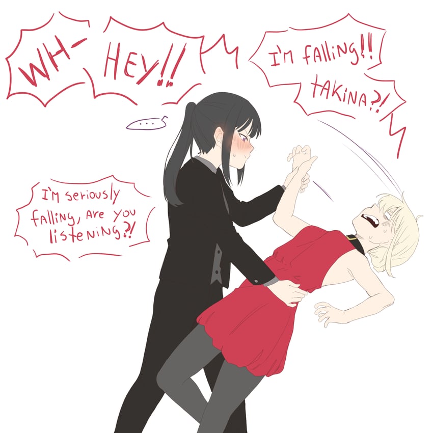 nishikigi chisato and inoue takina (lycoris recoil) drawn by gygerbeen_rtl06