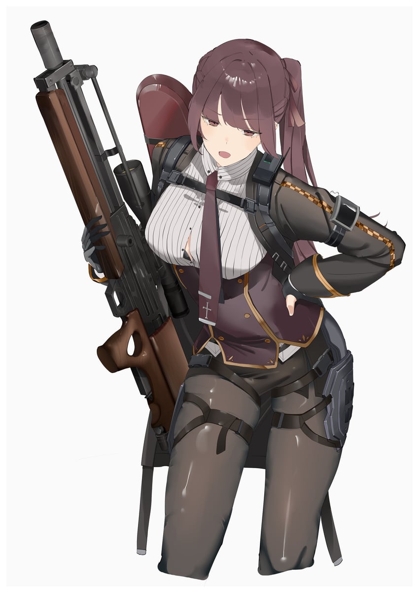 wa2000 and makiatto (girls' frontline and 1 more) drawn by sutekina_awa