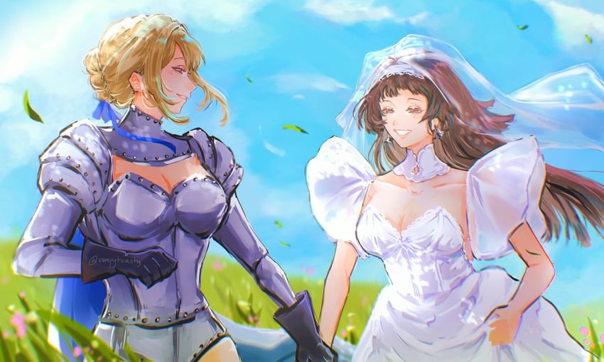 evelyn chevalier and astra yao (zenless zone zero) drawn by vampytoasty