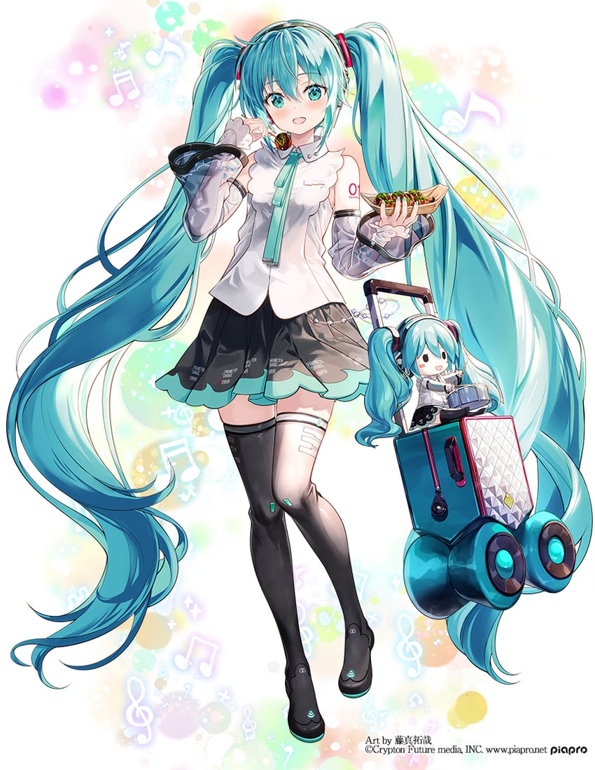 hatsune miku (vocaloid and 1 more) drawn by fujima_takuya