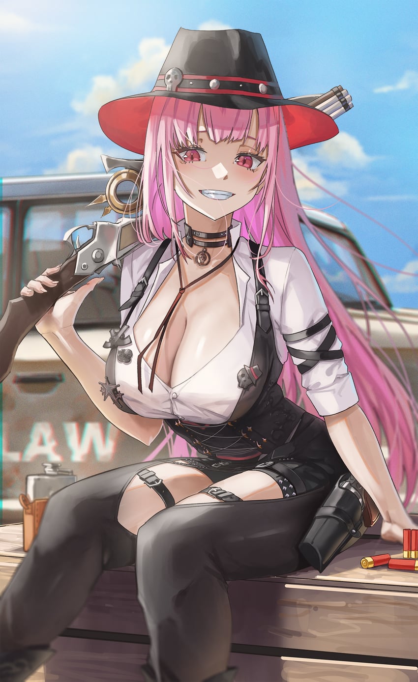 mori calliope (hololive and 1 more) drawn by archinoer