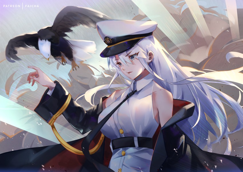 enterprise and grim (azur lane) drawn by faicha