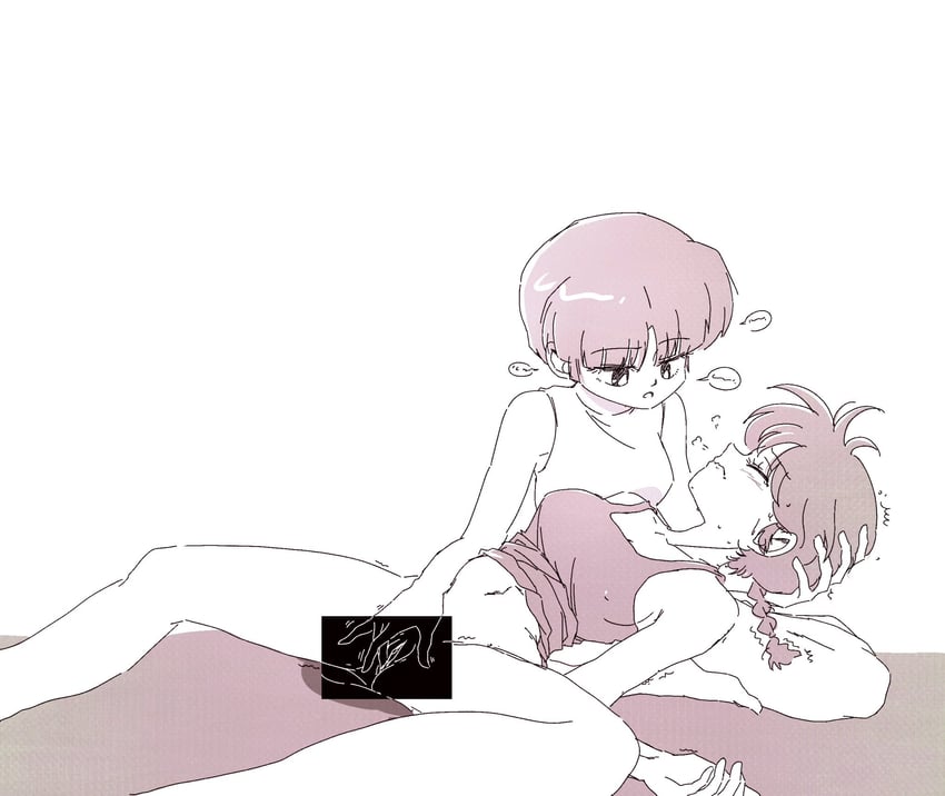 ranma-chan and tendou akane (ranma 1/2) drawn by luuxiriver