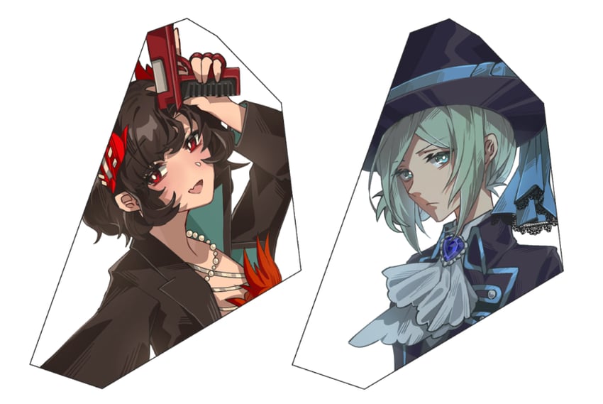 vertin, schneider, and door (reverse:1999) drawn by kiratokito