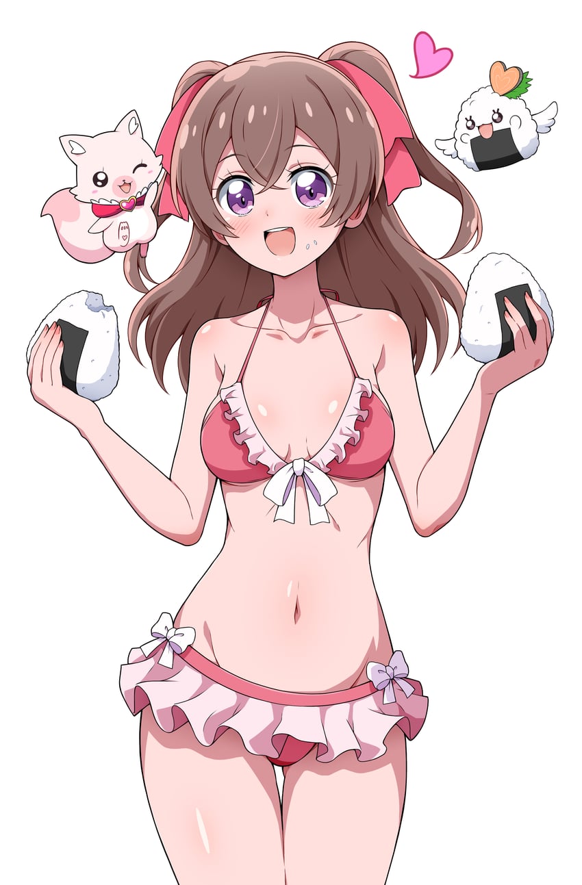 nagomi yui, kome-kome, recipipi, and rice ball recipipi (precure and 1 more) drawn by eggman_(ni_tamagoex)