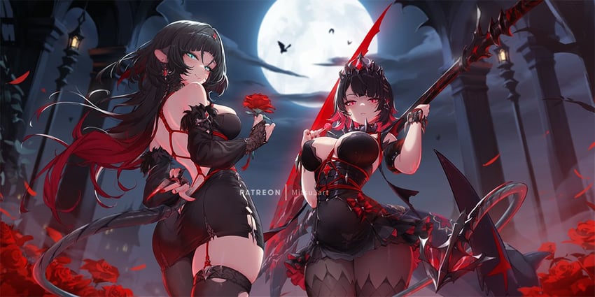 ellen joe and jane doe (zenless zone zero) drawn by mitsu_(mitsu_art)