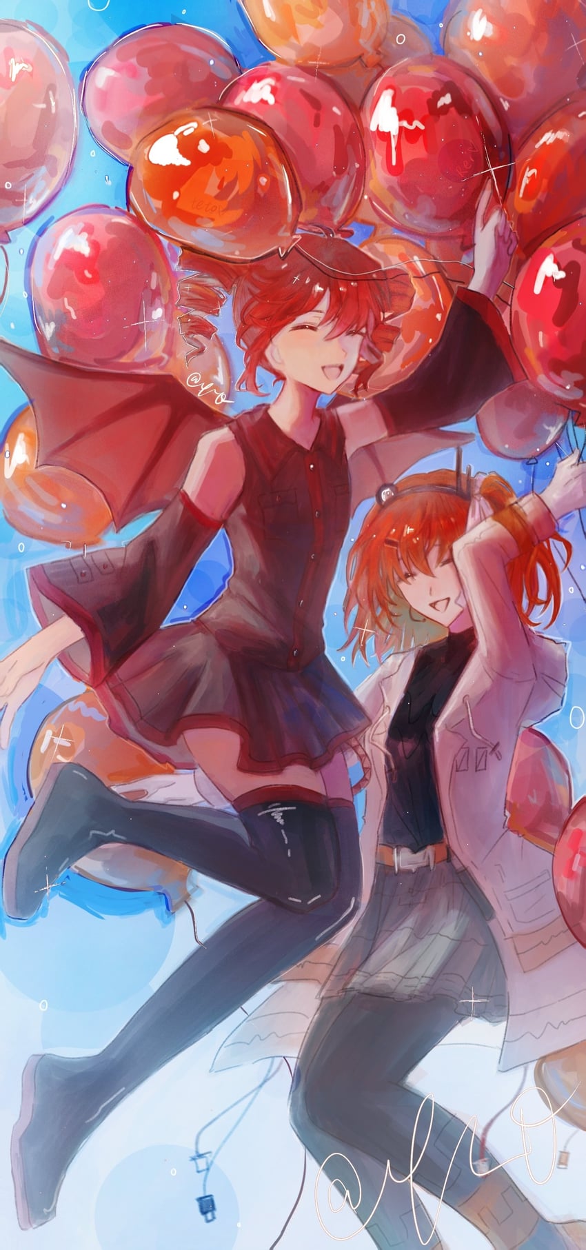 kasane teto and adachi rei (utau and 1 more) drawn by ysyendless