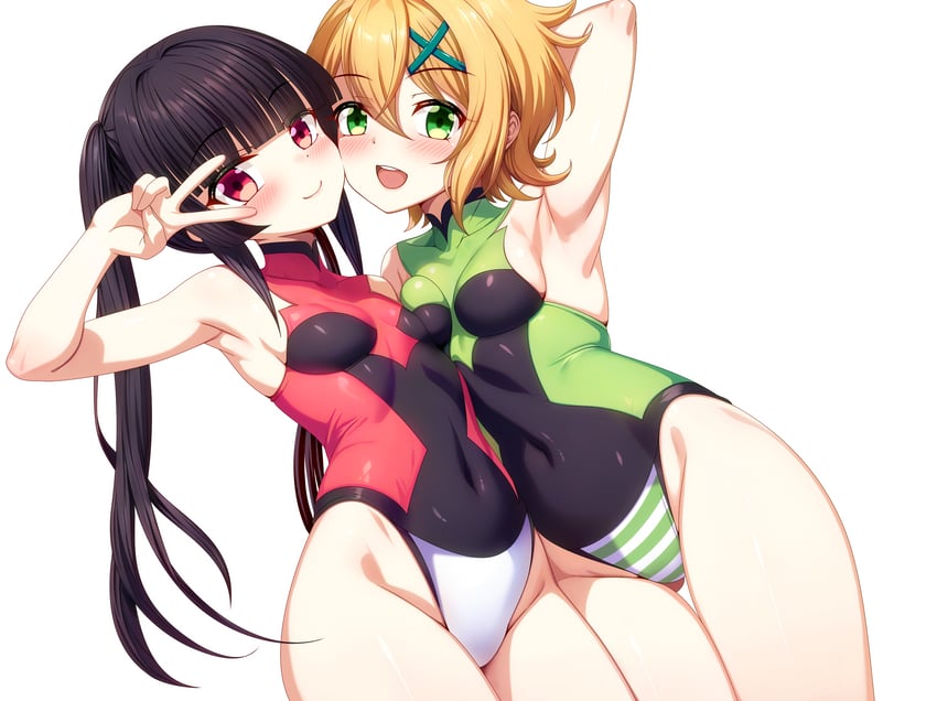 akatsuki kirika and tsukuyomi shirabe (senki zesshou symphogear) drawn by sho2