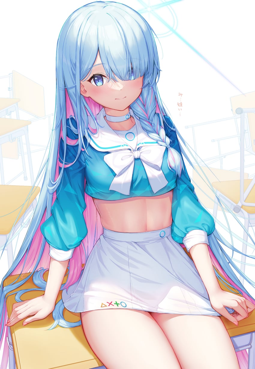 arona and general student council president (blue archive) drawn by kep_(ahokep)