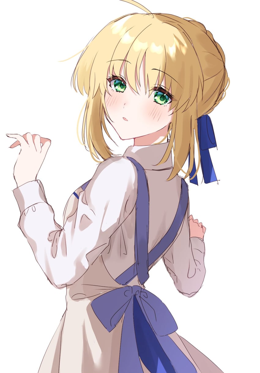 artoria pendragon and saber (fate and 1 more) drawn by sakura_(tariliko)