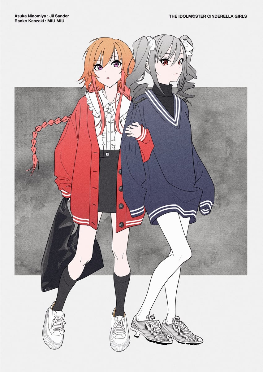 kanzaki ranko and ninomiya asuka (idolmaster and 1 more) drawn by acubi_tomaranai