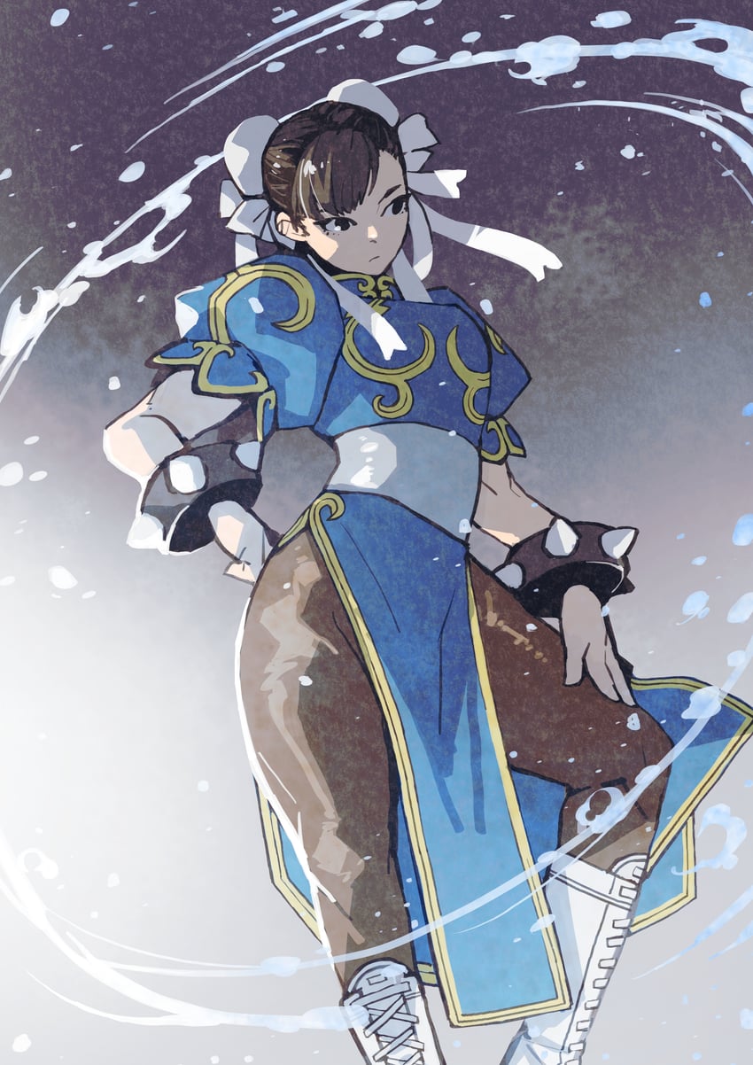 chun-li (street fighter and 1 more) drawn by e-kaki