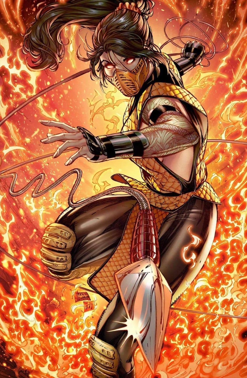 scorpion (mortal kombat) drawn by mike_debalfo