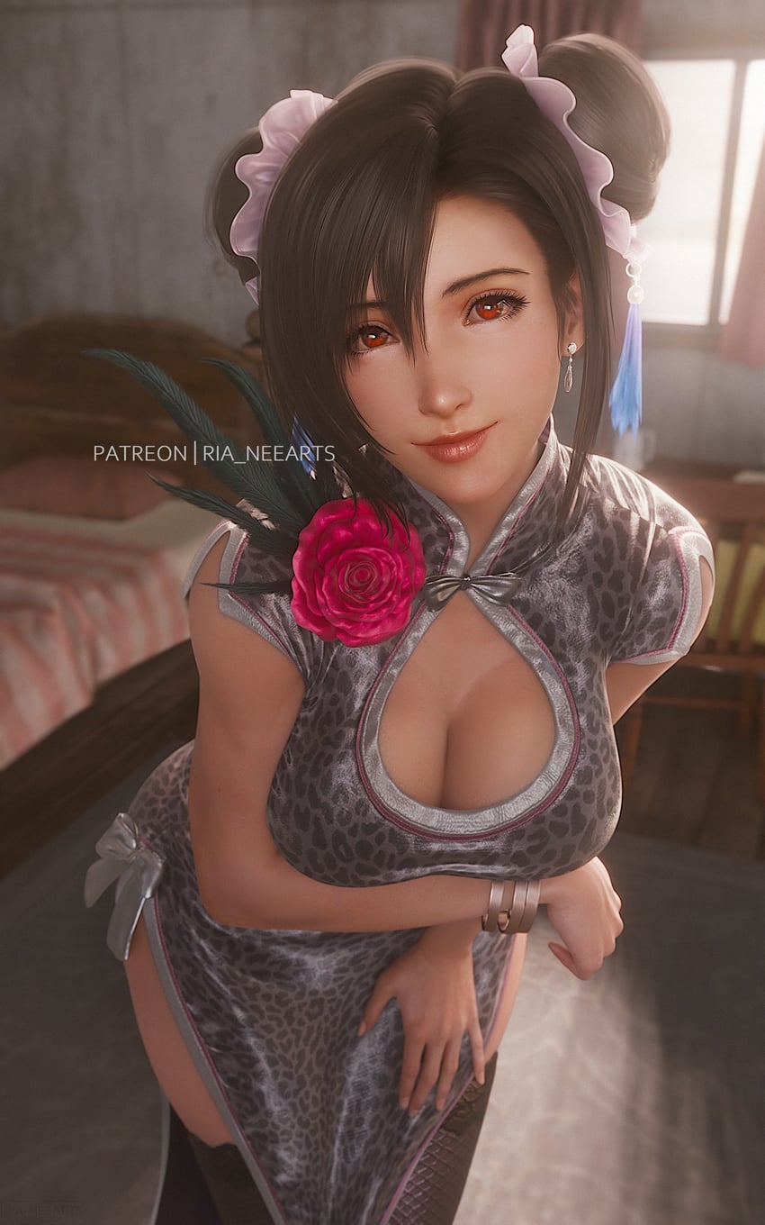 tifa lockhart (final fantasy and 2 more) drawn by ria_(baka-neearts)
