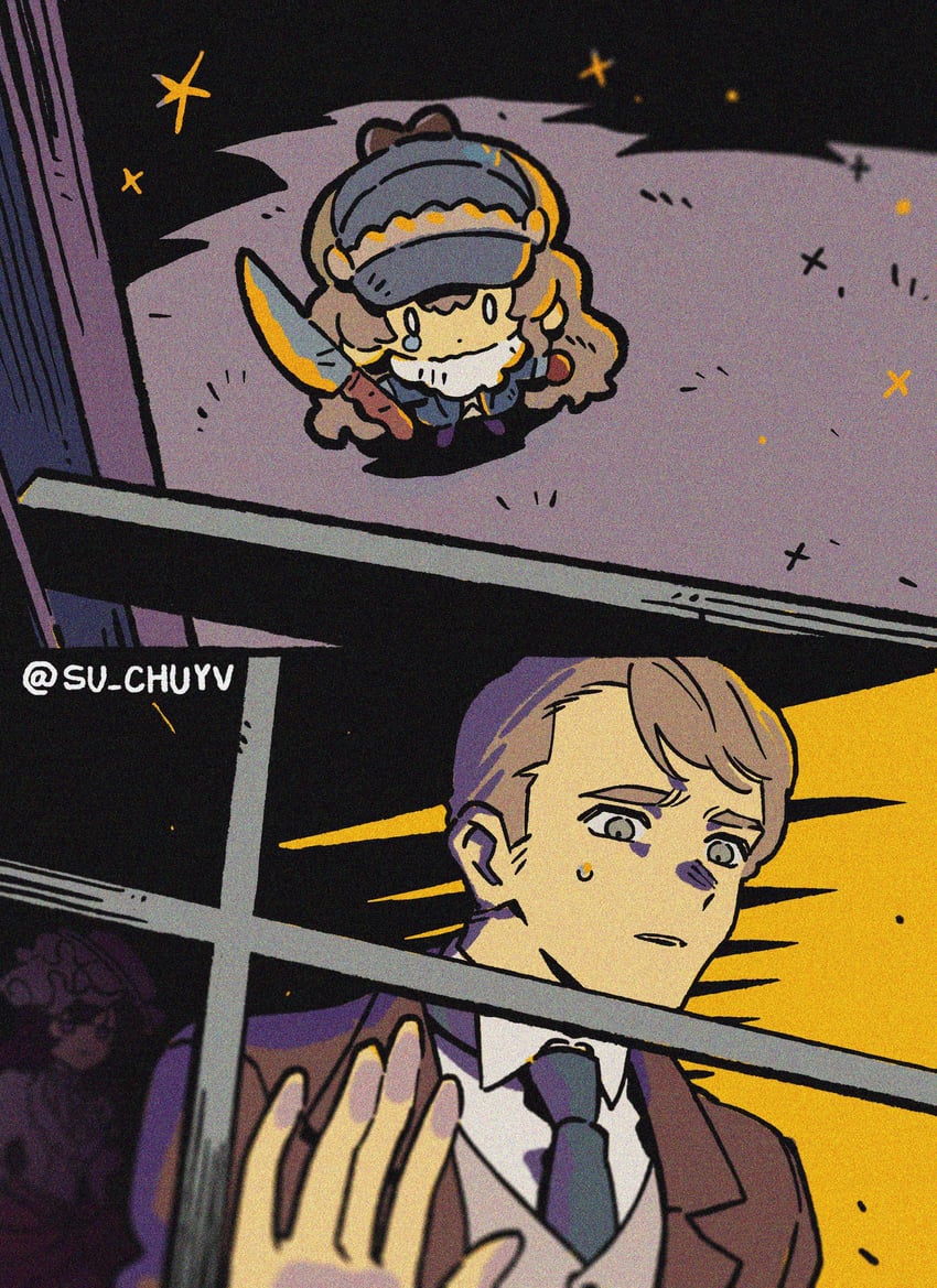 isolde, marcus, and heinrich (reverse:1999) drawn by su_xiao_jei