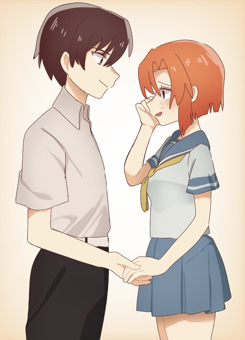ryuuguu rena and maebara keiichi (higurashi no naku koro ni) drawn by 6npnmcuvsauiemp