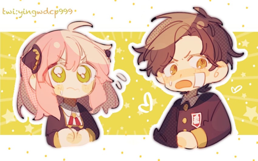 anya and damian desmond (spy x family) drawn by yingwdcp999