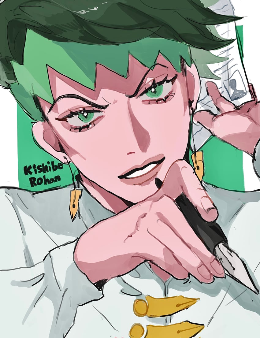 kishibe rohan (jojo no kimyou na bouken and 1 more) drawn by matubaru_chan