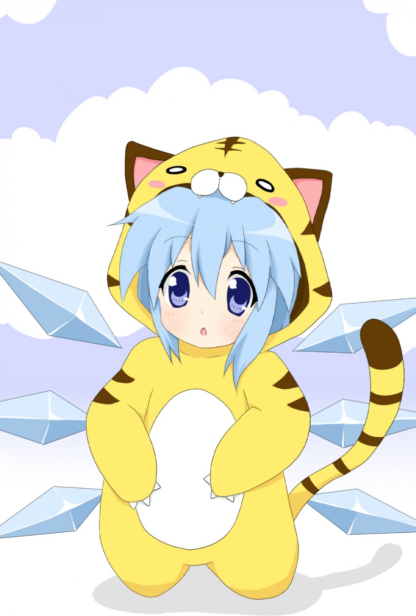 cirno (touhou) drawn by chiro_(bocchiropafe)