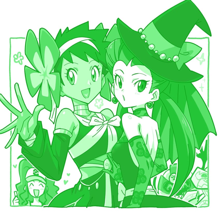 hilda, cofagrigus, runerigus, roxanne, and phoebe (pokemon and 2 more) drawn by kenchi