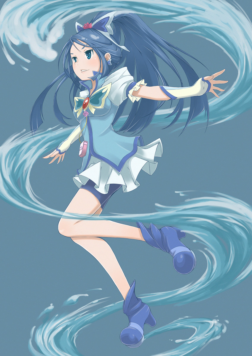 minazuki karen and cure aqua (precure and 2 more) drawn by galaxea