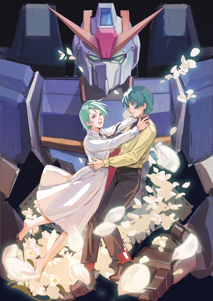 kamille bidan, zeta gundam, and four murasame (gundam and 1 more) drawn by nekkikamille