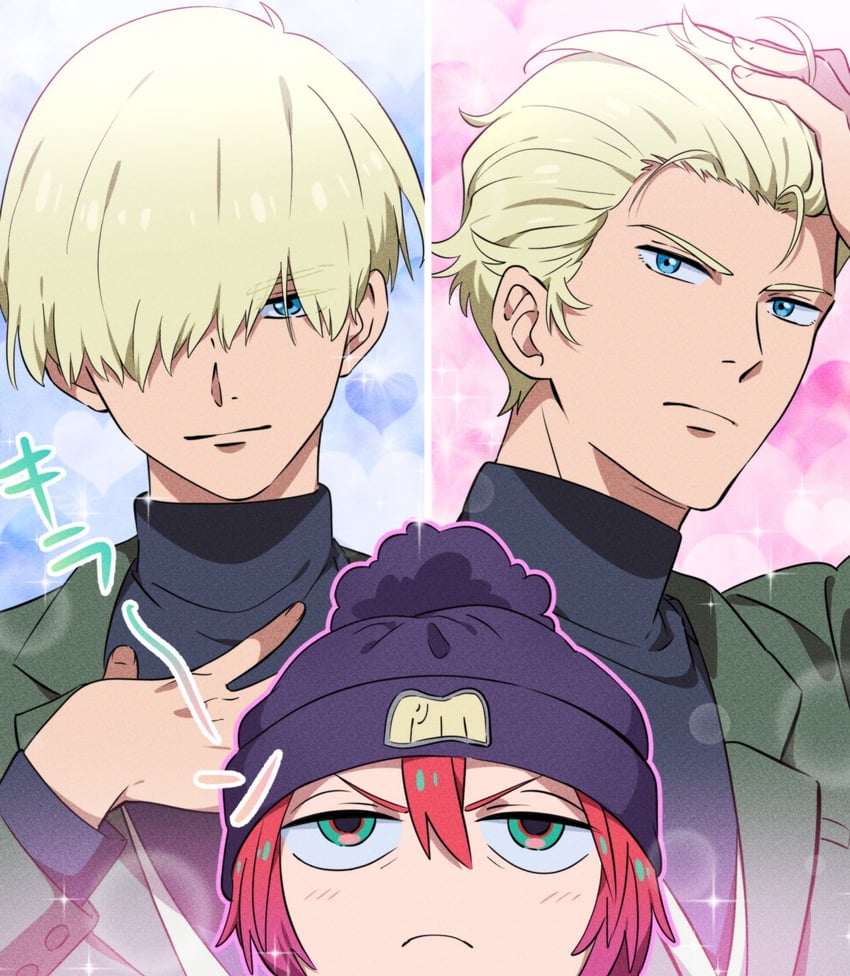 amate yuzuriha, char aznable, and shirouzu (gundam and 1 more) drawn by poteke