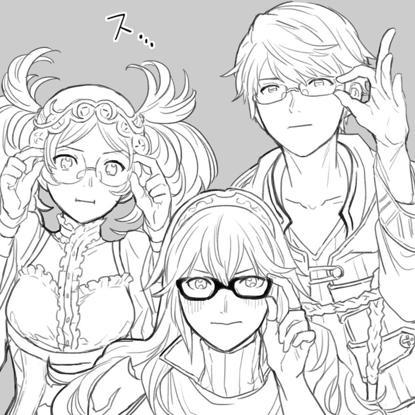 lucina, male robin, and lissa (fire emblem and 1 more) drawn by nezumoto