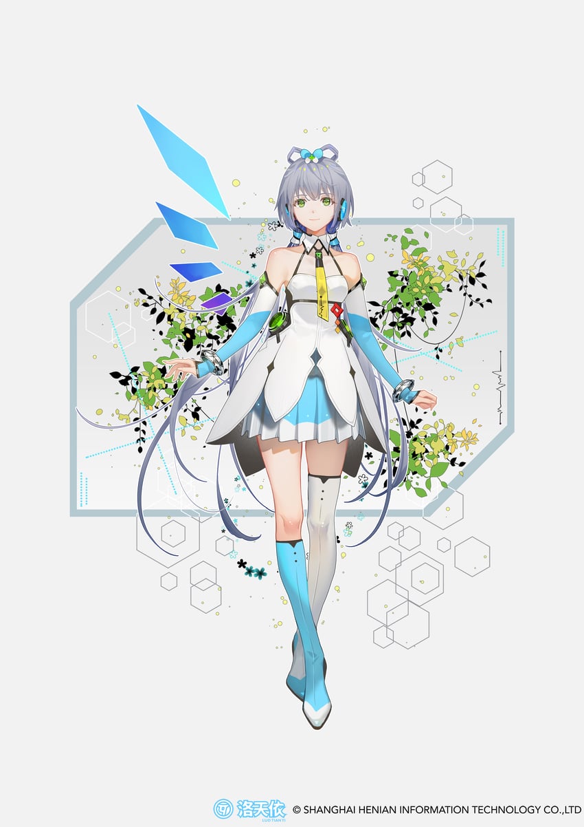luo tianyi and luo tianyi v5 (vocaloid and 1 more) drawn by tidsean