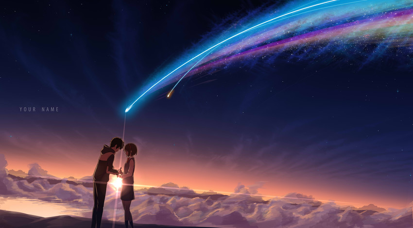 miyamizu mitsuha and tachibana taki (kimi no na wa.) drawn by t1kosewad