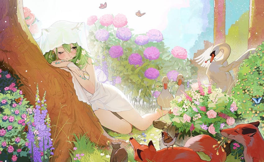 ceres fauna (hololive and 1 more) drawn by wvs