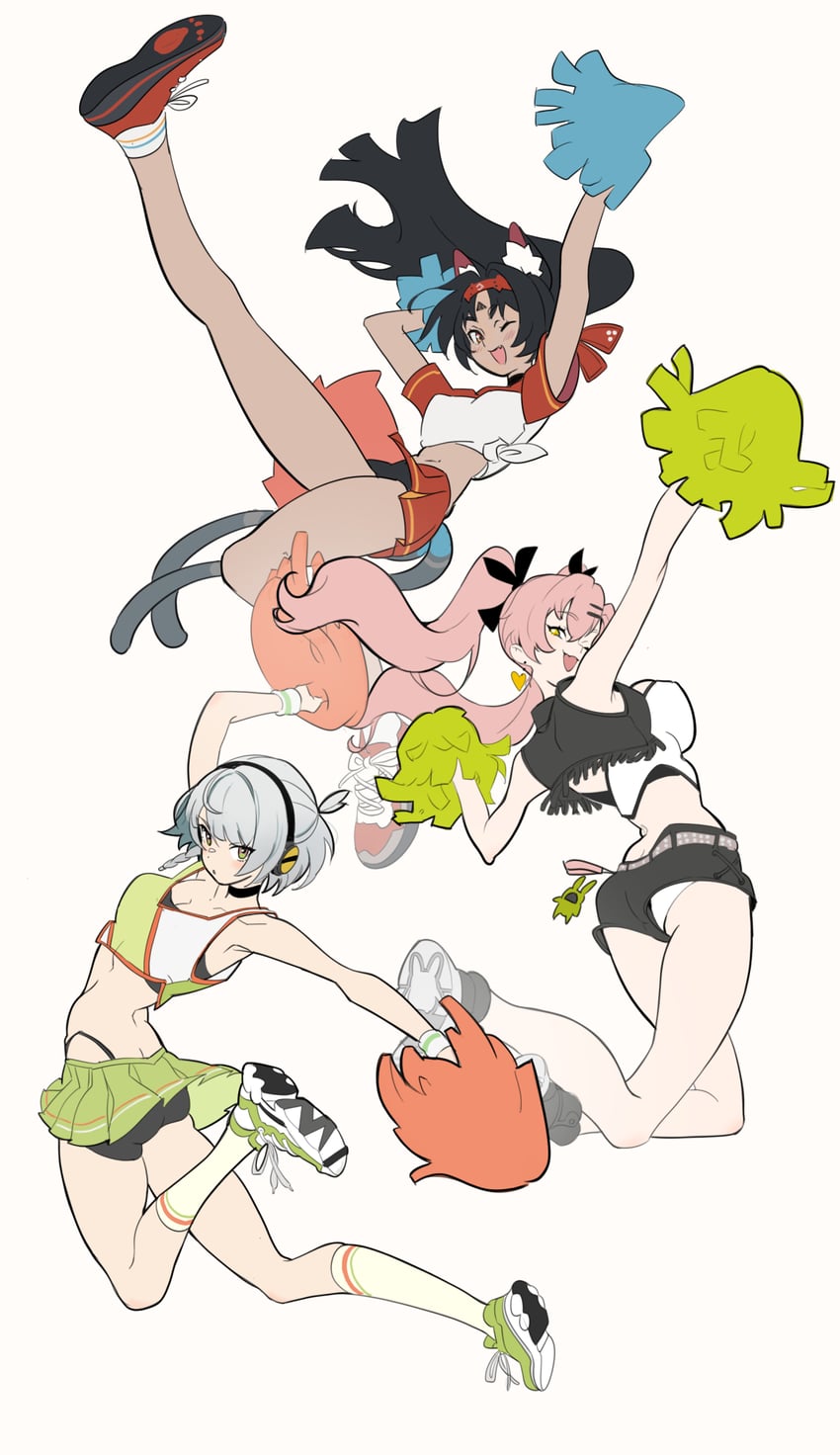 nicole demara, anby demara, and nekomiya mana (zenless zone zero) drawn by niihatigounana
