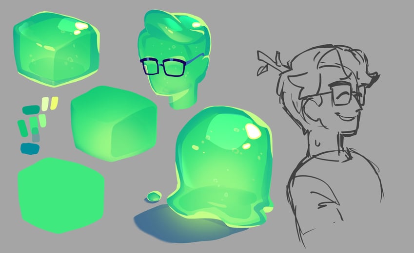 slimecicle (original and 1 more) drawn by holographicros3