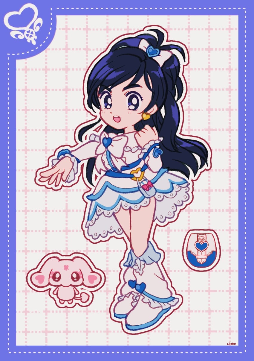 yukishiro honoka, cure white, and mipple (precure and 2 more) drawn by uwded_207