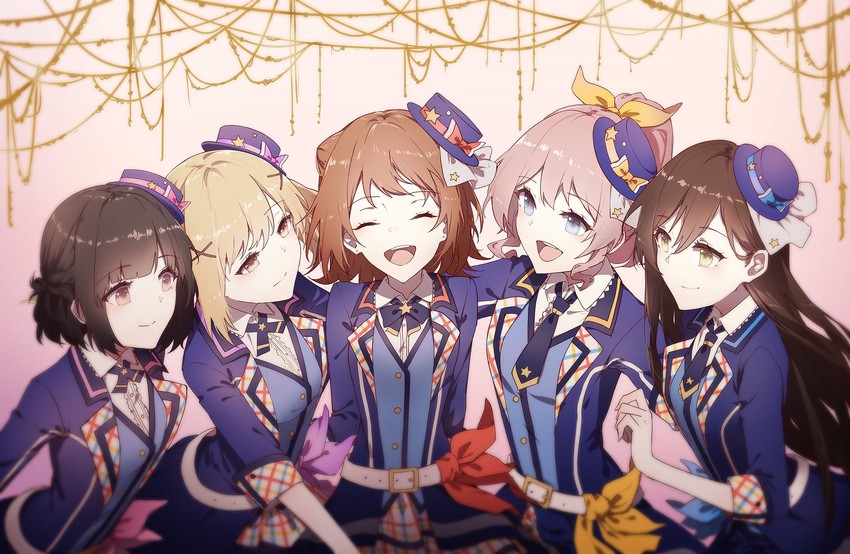ichigaya arisa, toyama kasumi, hanazono tae, yamabuki saya, and ushigome rimi (bang dream!) drawn by aeror