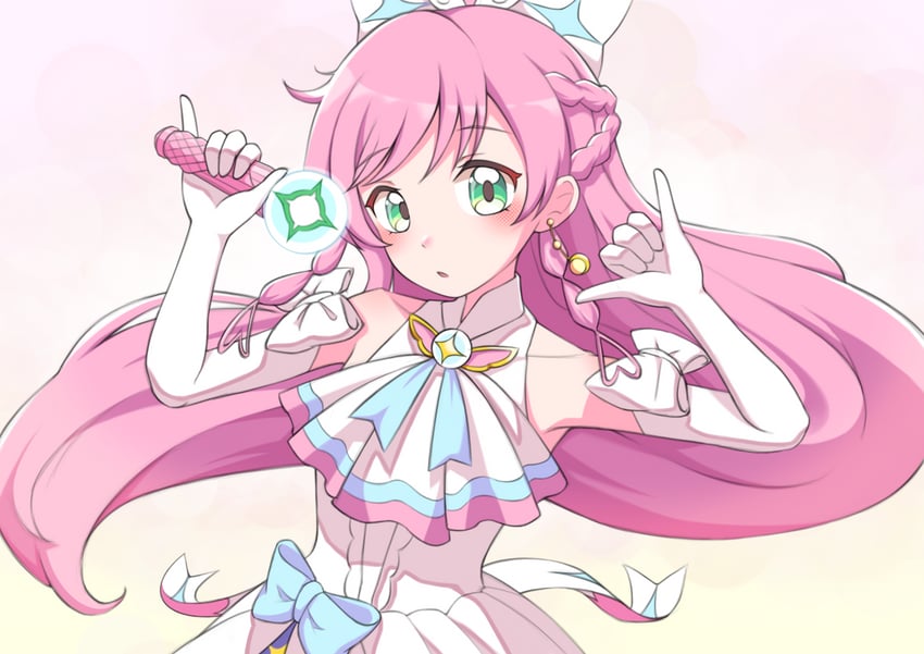 nijigaoka mashiro and cure prism (precure and 1 more) drawn by mooramango
