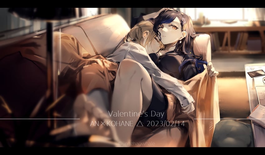 shiraishi an and azusawa kohane (project sekai) drawn by jingzhaowhale