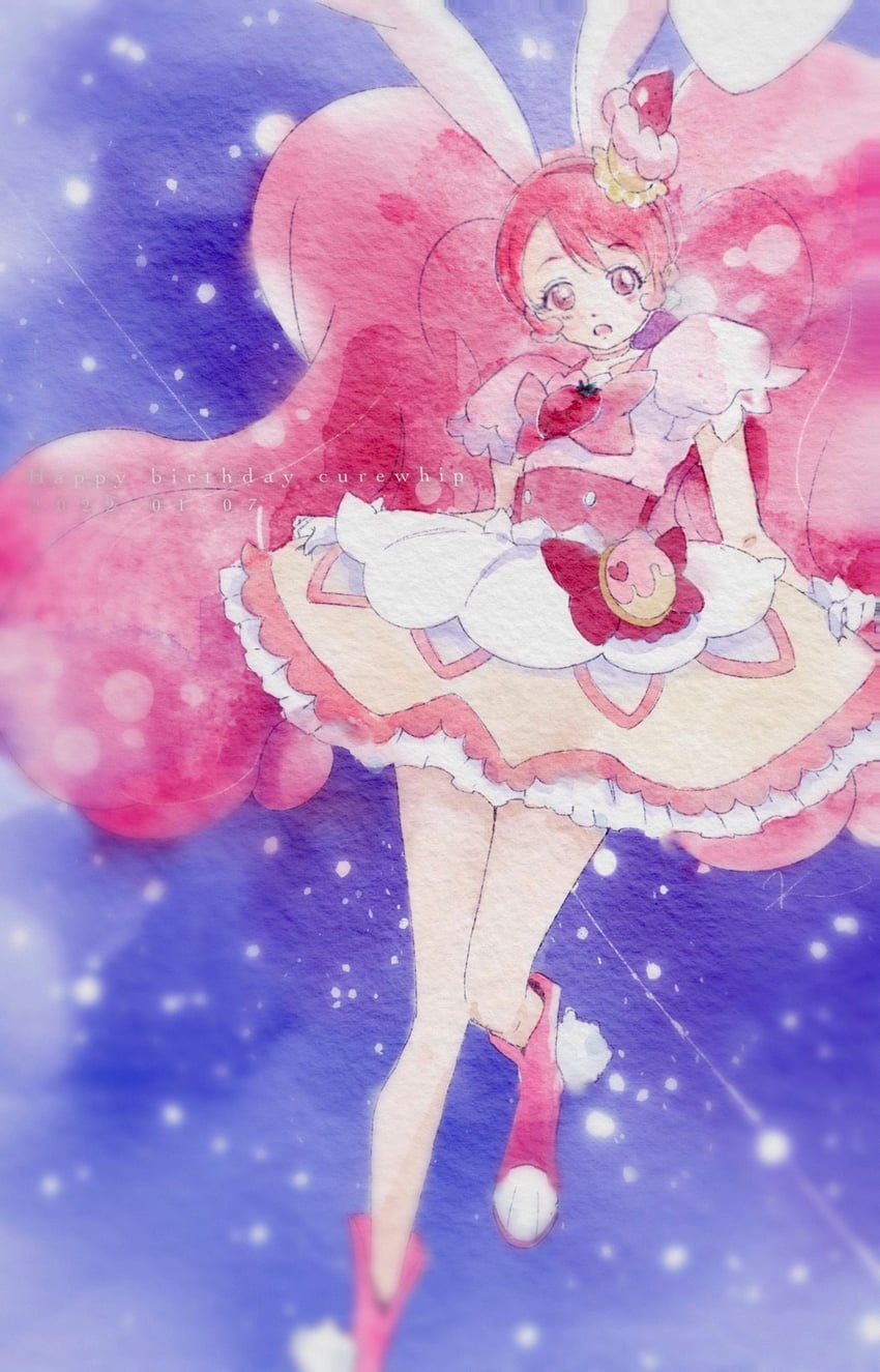 usami ichika and cure whip (precure and 1 more) drawn by komuragaeri222