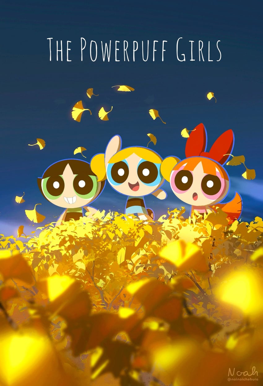 buttercup, blossom, and bubbles (powerpuff girls) drawn by noah_(rokoroko)