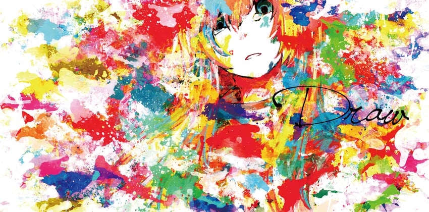megurine luka (vocaloid and 2 more) drawn by meola