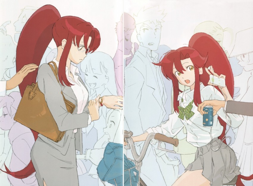 yoko littner, nia teppelin, rossiu adai, darry adai, kittan bachika, and 4 more (tengen toppa gurren lagann)