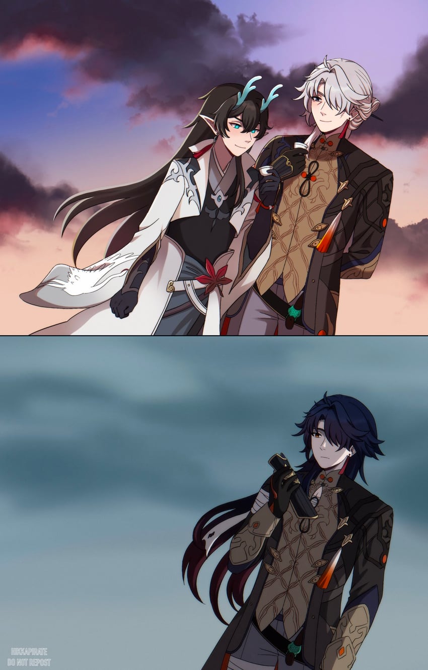 dan heng, blade, yingxing, and dan feng (honkai and 1 more) drawn by kairusha