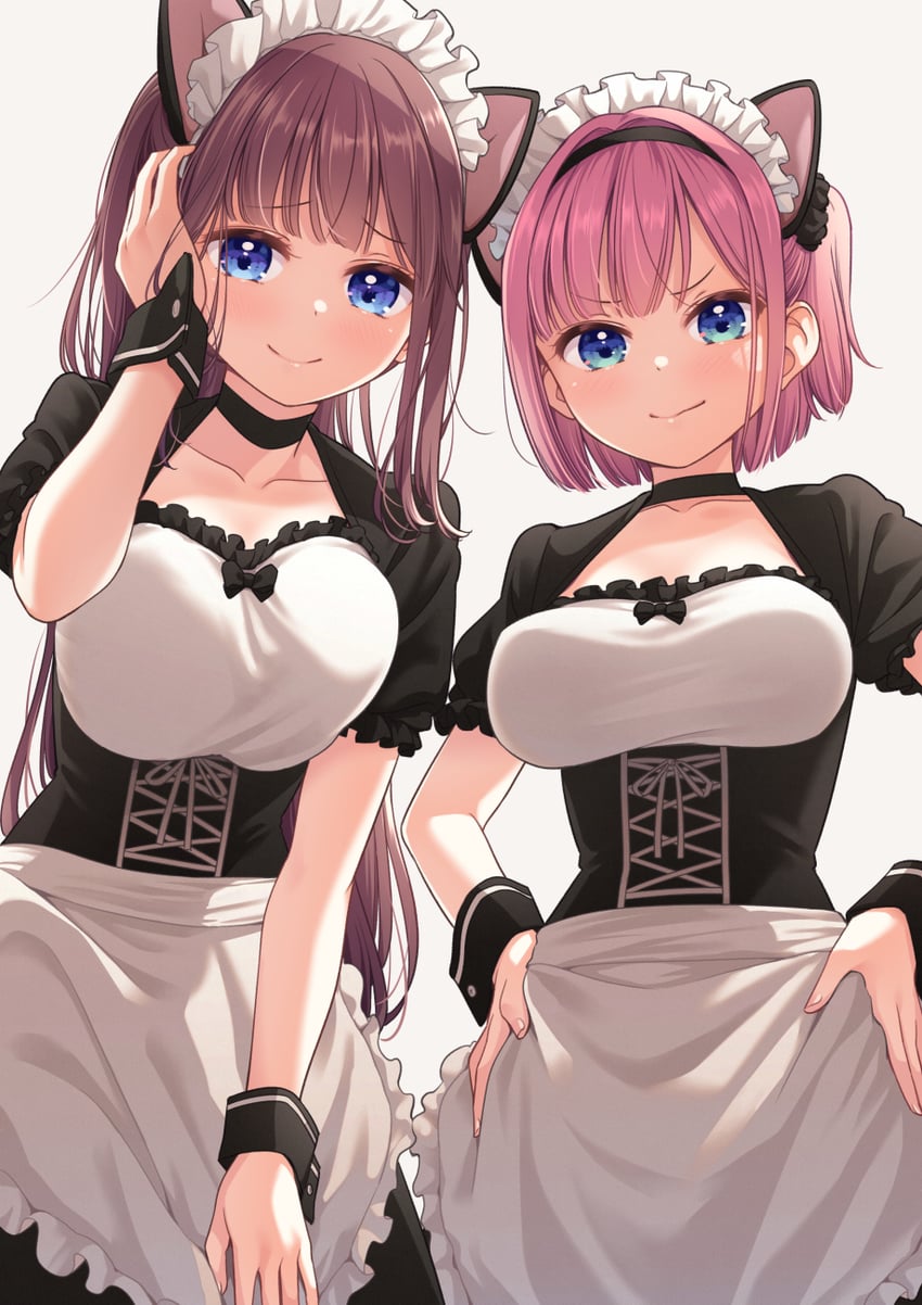 takimoto hifumi and mochizuki momiji (new game!) drawn by tokunou_shoutarou